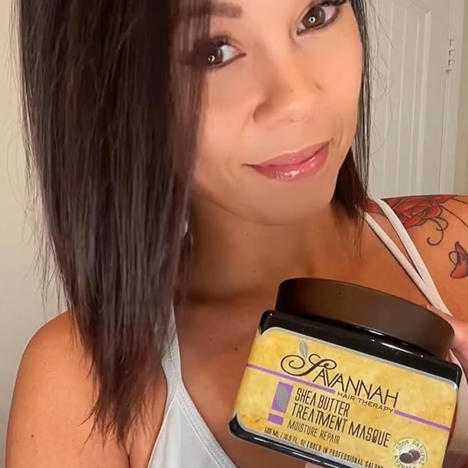 Savannah Deep Conditioning Hair Mask – Restores Shine & Softness to Dry, Curly, or Chemically Treated Hair – Anti-Frizz, Hydrating Formula with Keratin & Shea Butter – 500ml (16.9 oz)