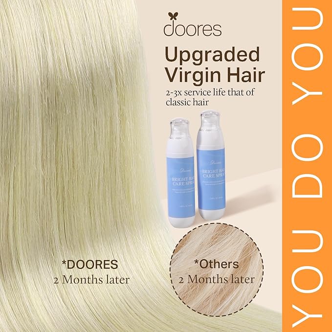 DOORES Clip in Extensions Human Hair, Light Ash Brown to Ash Blonde 18 Inch 150g 9pcs, Clip-in Hair Extensions Real Human Hair Natural Remy Straight Thick Hair Extensions