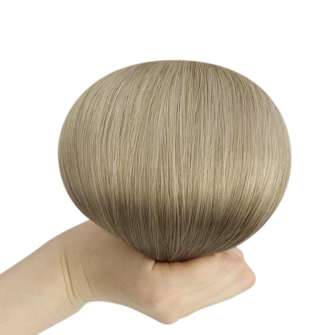 Full Shine Weft Hair Extensions Human Hair Sew In Extensions Remy Human Hair Blonde Hair Weft Extensions Color Light Brown To Ash Blonde Mix Platinum Blonde Human Hair Bundles 20 Inch 105G