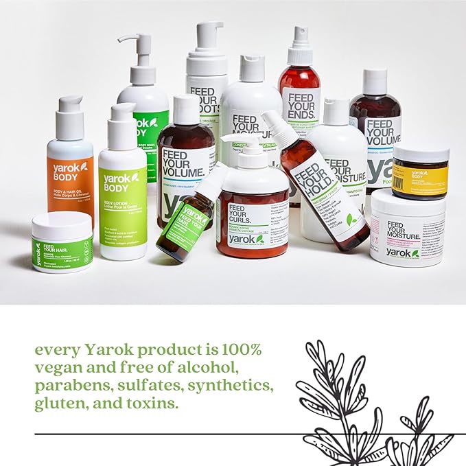 Yarok - Feed Your Curls Defining Cream - Moisturize, Nourish & Define - Hydrating & Nourishing Curl Styling Cream - For Frizzy, Curly Hair - 100% Vegan - Gluten, Sulfate, Paraben & Cruelty Free - 8oz
