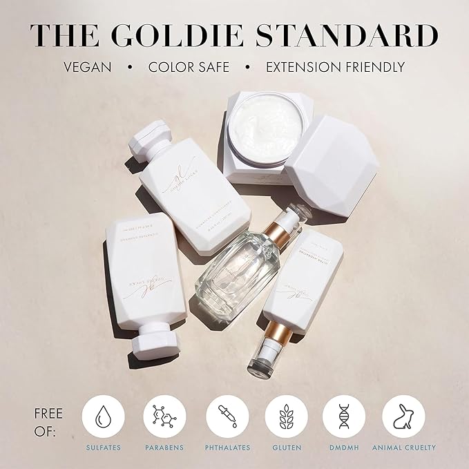 Goldie Locks Blow Dry Spray - 450°F Heat Protection and Frizz Control - Hydrating Blow Dry Mist with Style Memory - Safe for Extensions & Color-Treated Hair - Protein-Free - 4 fl oz