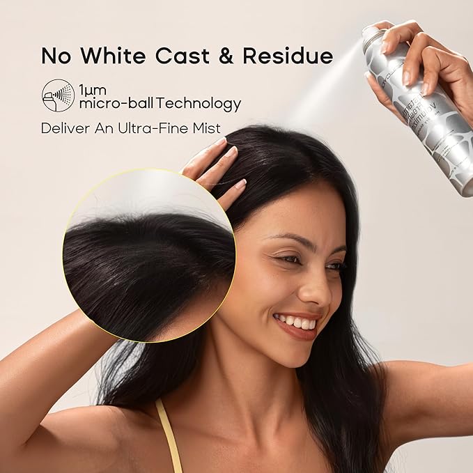 Dry Shampoo for Women, Dry Scalp Shampoo Spray for Dark Hair Leaves No White Residue, Absorb Oils, Volumizing & Refresh Hair for 72 Hours, 5.07 Fl Oz (Pack of 3)