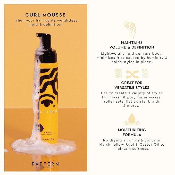 PATTERN Beauty by Tracee Ellis Ross Curl Mousse - Volume and Hold for Curly Hair 3a-4c
