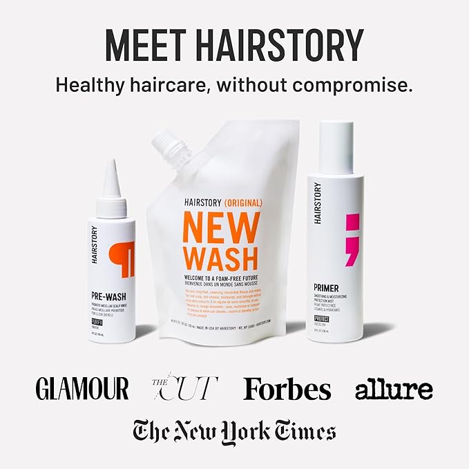 Hairstory Primer, Smoothing And Moisturizing Protection Mist for All Hair Types, Smoothing Detangler, Heat, Humidity & UV Protectant, 8oz