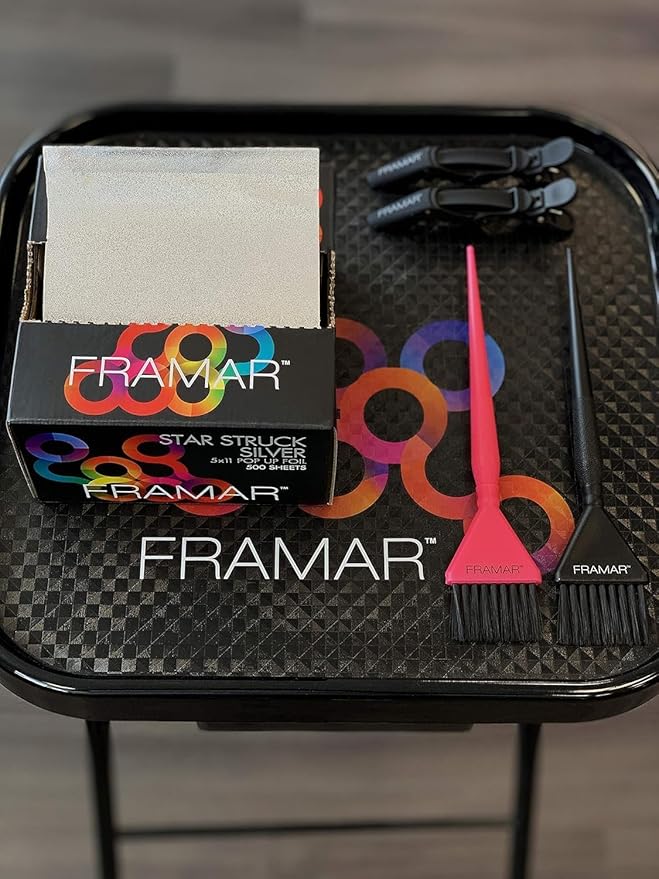 Framar Star Struck Silver Pop Up Hair Foil, Aluminum Foil Sheet, Hair Foils For Highlighting - 500 Foil Sheets - Pack of 12