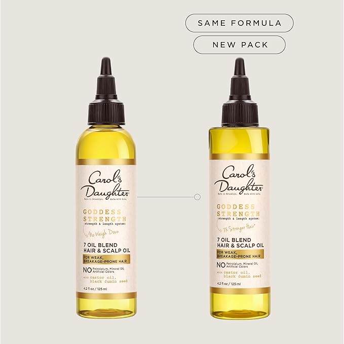 Carol's Daughter X Coco Gauff Goddess Strong Bundle: Hair Care Kit with Shampoo, Conditioner, Leave-In Treatment and Scalp Oil, 4 Items