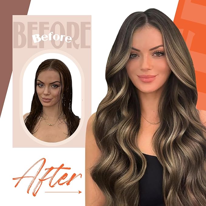 Sunny Hair Ktip Human Hair Extensions Fit Any Occasion K Tip Hair Extensions Real Human Hair Medium Brown Highlight Caramel Blonde Fusion Hair Extensions Soft Silky Keratin Tip 18inch 50g