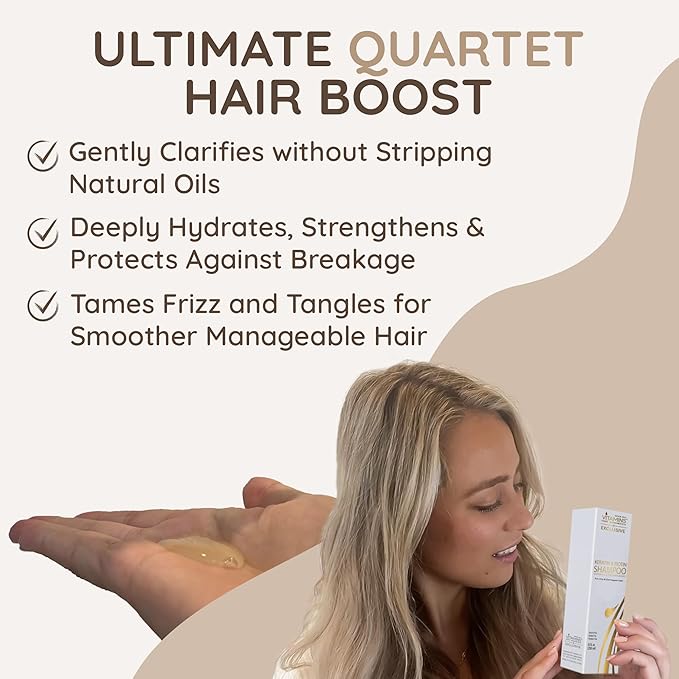VITAMINS hair cosmetics Keratin Shampoo Sulfate Free - Hair Treatment for Dry Damaged Hair - Biotin and Collagen Shampoo with Castor Oil for Curly, Wavy or Straight Locks - 8.5 Fl Oz