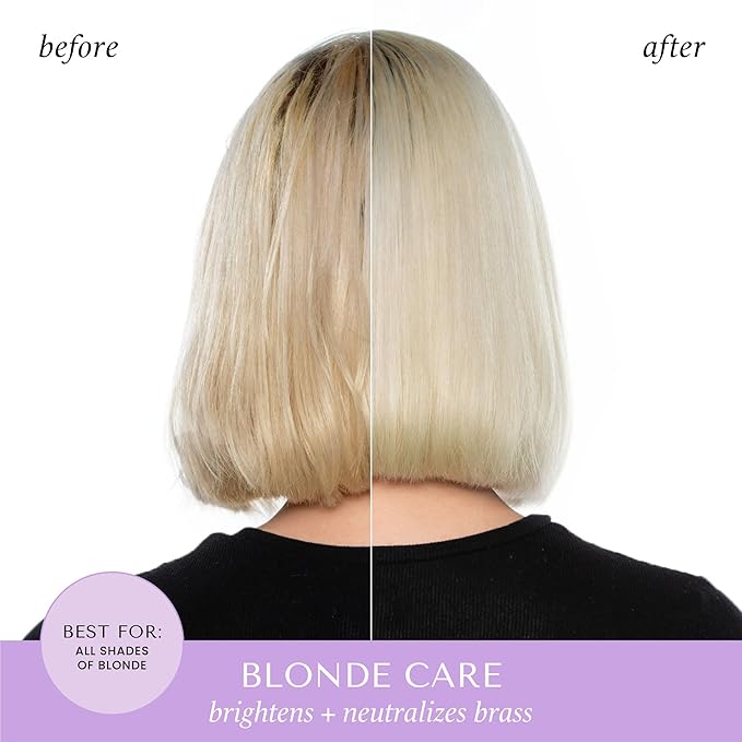 HASK BLONDE CARE 1 Shampoo + 1 Conditioner Set for Blonde Hair, Vegan, Color Safe, Gluten-Free, Sulfate-Free