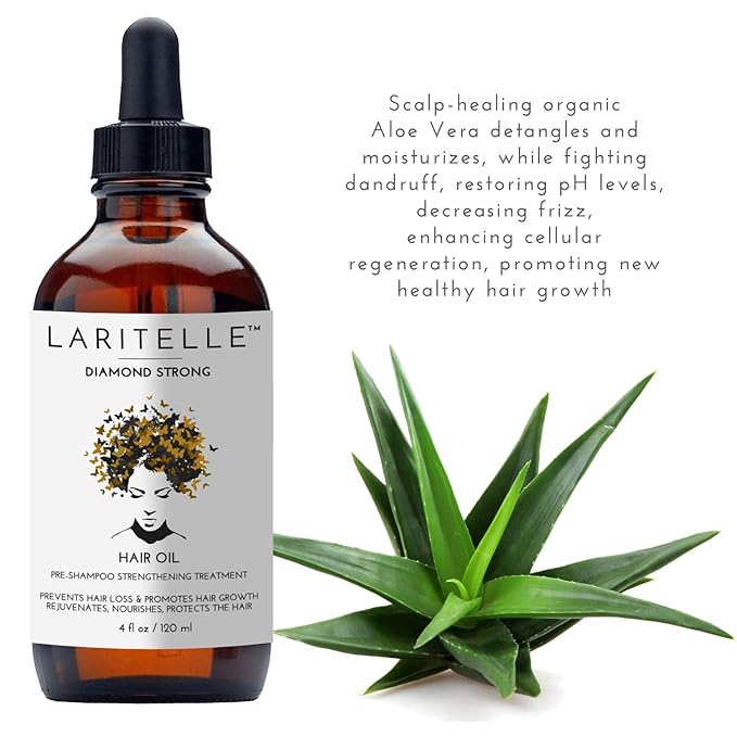 Diamond Strong Hair Growth Treatment Oil – 4 oz – Organic Anti‑Thinning Scalp Oil with Jojoba, Saw Palmetto, Nettle & Rosemary – Vegan, Sulfate‑Paraben‑Free