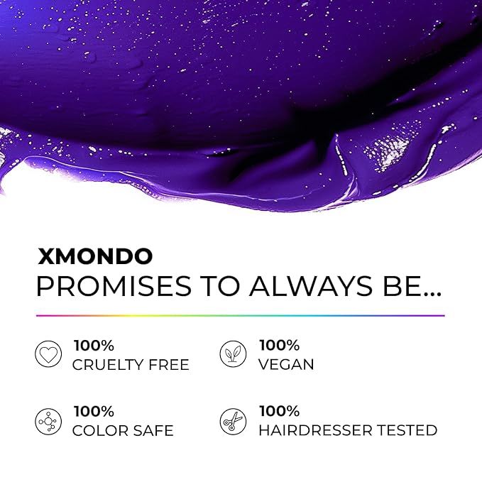 XMONDO Hair Supernova Blonde Toning Conditioner | Vegan Formula with Vegetable Proteins, Jojoba Oil, and Violet Pigments to Replenish, Restore, and Reduce Yellow Tones in Blonde Hair, 8 Fl Oz 1-Pack