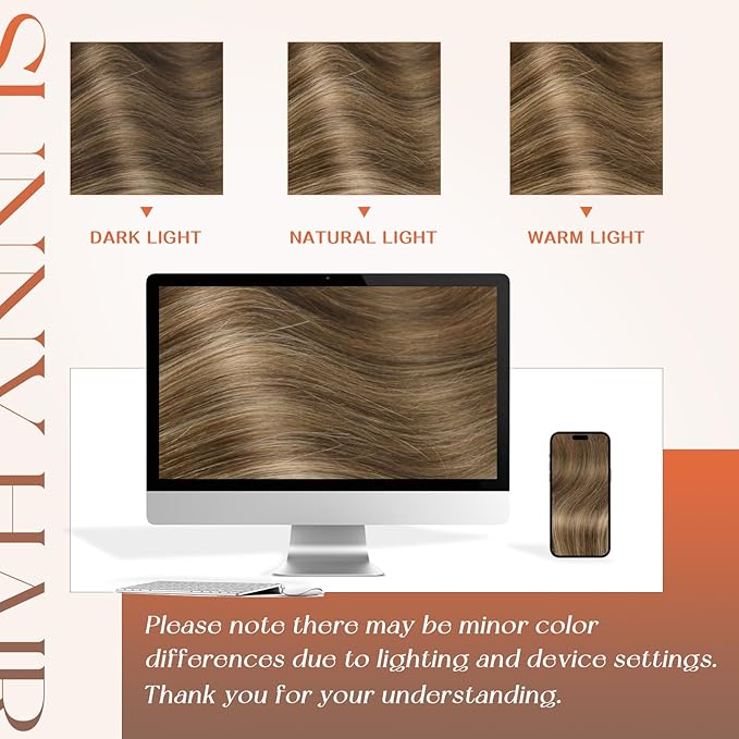 Sunny Hair Flat Tip Keratin Hair Extensions Brown Mix Caramel Blonde Keratin Hair Extensions 24inch Ktips Extensions Human Hair for Party 50g
