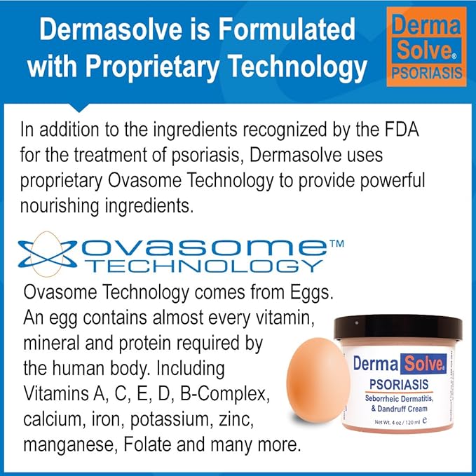 Dermasolve Psoriasis, Seborrheic Dermatitis and Dandruff Cream Formulated to Treat Itchy Skin & Prevent Future Flares to Provide Soothing Moisturizing Relief. (4.0 oz.) 5-Pack