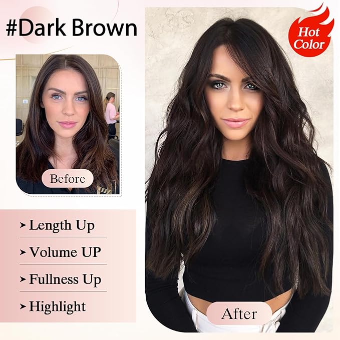 U Tip Hair Extensions Human Hair Pre Bonded Extensions Keratin Fusion Extensions K Tip Hair Extensions Real Human Hair Silky Straight Natural 50g/100 Stands 18" Dark Brown