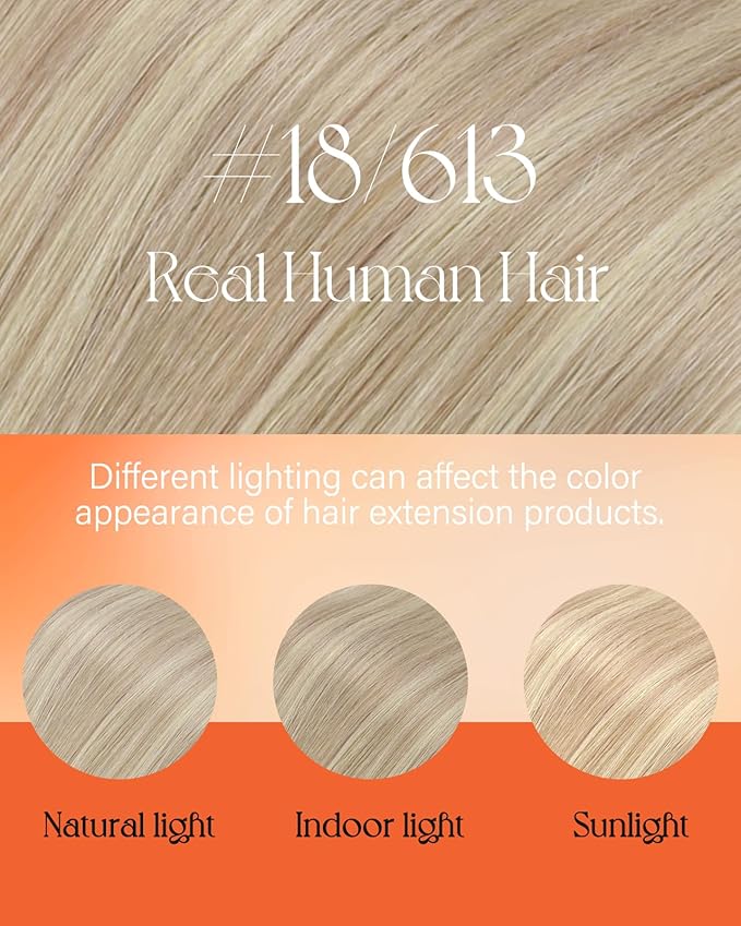 Sunny Hair Nano Bead Hair Extensions Real Human Hair Ash Blonde Highlights Bleach Blonde Nano Tip Hair Extensions Real Human Hair for Women Nano Natural-Looking Hair Extensions 50G