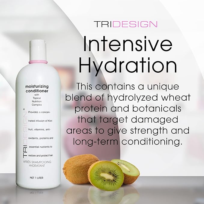 TRIDESIGN Extra Moisturizing Hair Conditioner - Deep Conditioning Treatment for Dry, Damaged, and Colored Hair, Restores Hydration & Adds Volume for Curly & Frizzy Hair - 10.5 Fl Oz