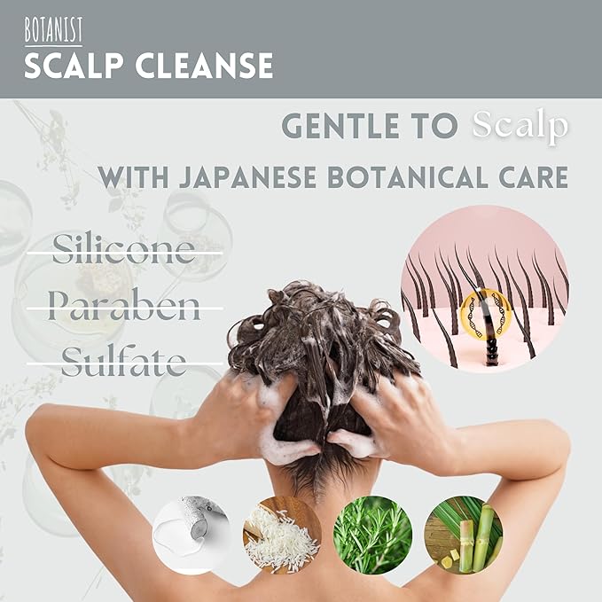 Dry Scalp Shampoo and Conditioner for Women & Men, Sulfate and Paraben Free Shampoo and Conditioner by Collagen, Keratin & Jojoba in Japan, Silicone & Sulfate Free 31.7 Fl Oz SCALP CLEANSE