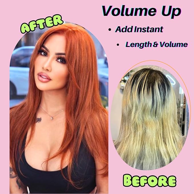 Copper Tape in Hair Extensions Human Hair Invisible Silky Smooth Mini Copper Hair Extensions Real Human Hair Tape in 20 Inch for Party