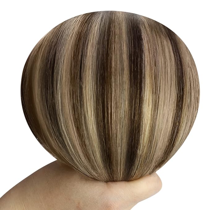 YoungSee Clip in Hair Extensions Ombre Clip in Hair Extensions Real Human Hair Black Fading to Brown with Caramel Blonde Clip in Real Hair Extension Blend Natural with Hair Short 80G 7Pcs 12In