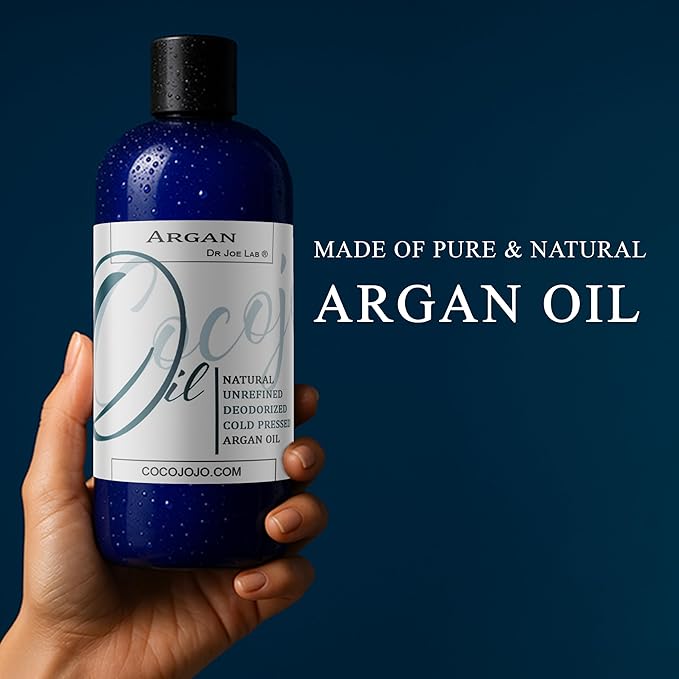 Cocojojo Deodorized Argan Oil for Hair Treatment Oils, Pure Argan Oil for Face, Unrefined Unscented Cold Pressed Extra Virgin - 32 Oz (Pack of 1) - Packaging May Vary