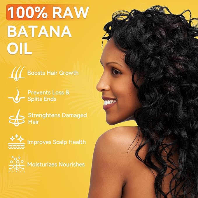 Batana Oil for Hair Growth - Unrefined Natural Botana Oil Paste Restores Thin Damaged Hair and Scalp with Nourishment, Organic Raw Botana Hair Mask for Women & Men Fits All Hair Type (4oz)