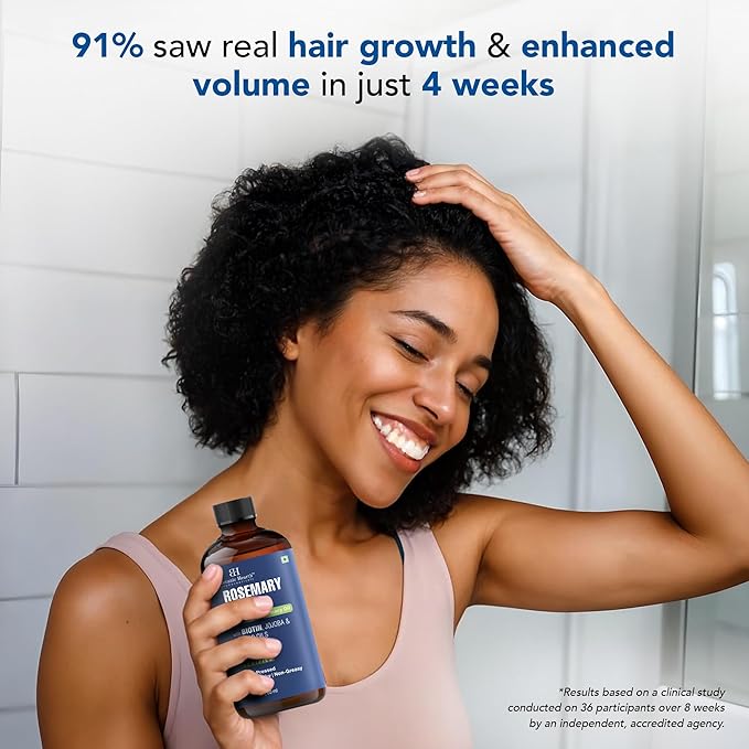 Botanic Hearth 100% Pure Rosemary Oil For Hair (2 Fl Oz) Infused With Biotin, Jojoba & Castor Oil | Hair Strengthening Treatment | Nourishing & Volumizing | Non Gmo Verified