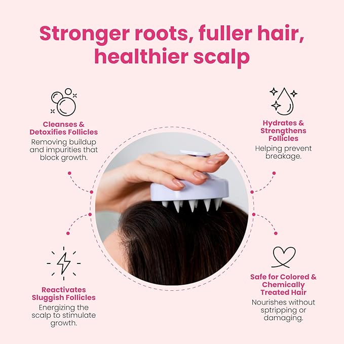 Hair Growth Shampoo | Natural Hair Thickening & Scalp Detox | Aloe Vera, Turmeric, and Urucum Extract | Sulfate-Free, Vegan, Anti-Hair Fall Formula | For Any Hair Type