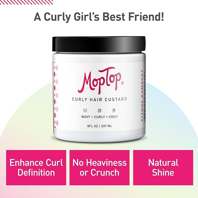 MopTop Gentle Shampoo + Light Conditioner + Curly Hair Gel for Curly, Wavy, and Coily Hair, Color Safe, Moisturizing Womens Hair Care