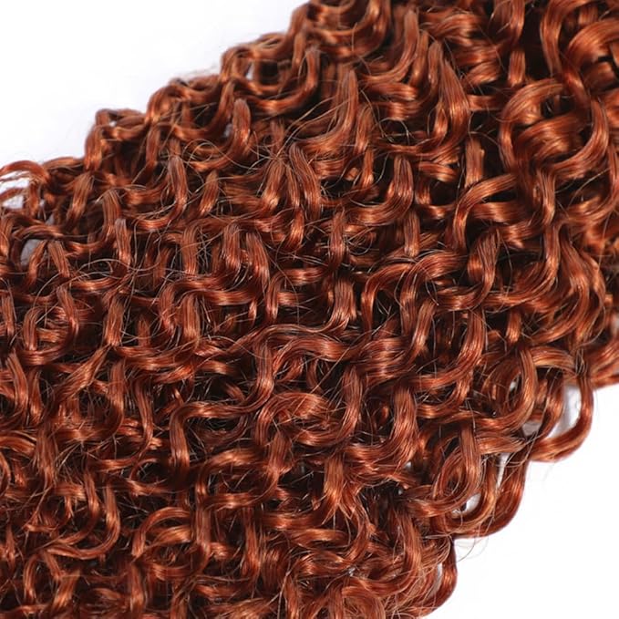 20 22 24 Inch Color 33 Bundles Huaman Hair Copper Red Water Wave Bundles Huxowax Virgin Soft And Silky Remy Hair Extensions Auburn Wet And Wavy Bundle 300g