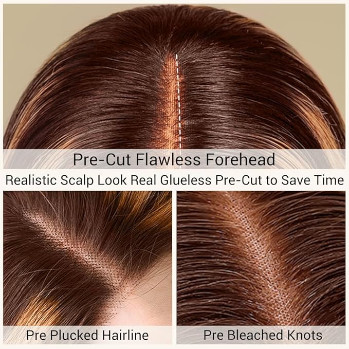 28 Inch 9x6 Blonde Glueless Lace Front Wigs Human Hair Pre Plucked Pre Cut 220% Density Loose Body Wave Wig Human Hair Glueless Wigs for Black Women