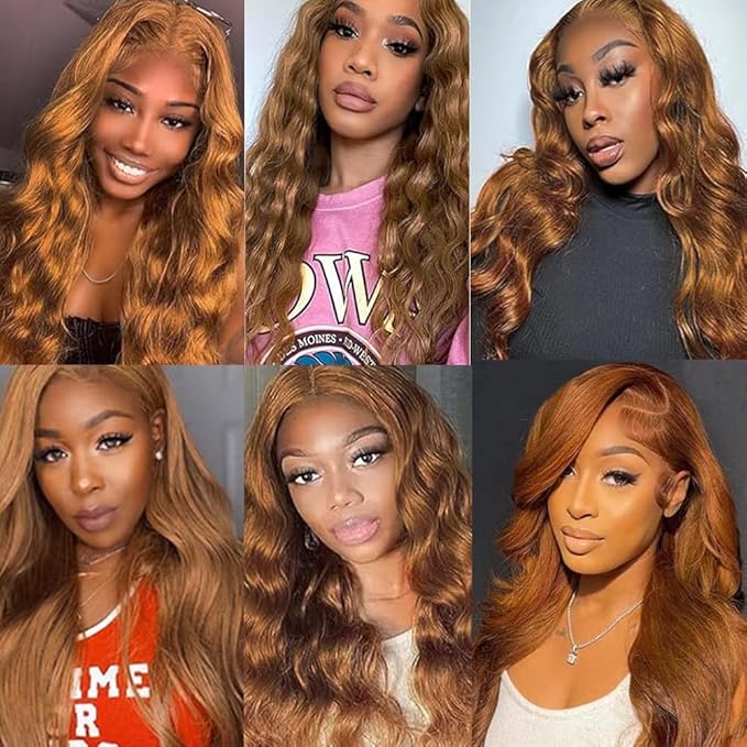 Brazilian Remy Human Hair Extensions - 30 Inch Brown Body Wave Bundles - Silky Soft, Unprocessed, Light Brown