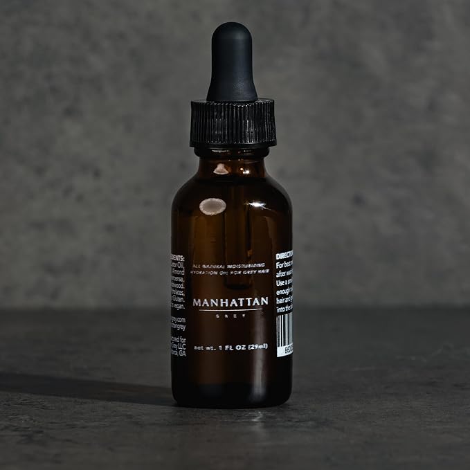 Hair Vegan Hydration Oil for Damaged, Itchy Grey Hair | Softens, Hydrates Scalp, Skin and Beard | Daily Sulfate-Free Moisturizer