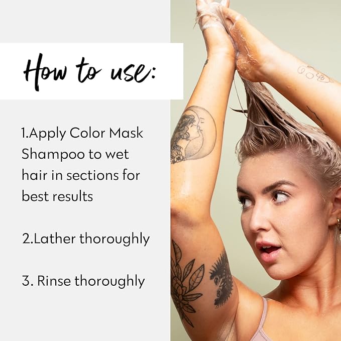 FOUR REASONS Color Depositing Shampoo for Color Treated Hair - Platinum Blonde/Grey, Sulfate Free Grey Hair Toner, , 8.45 Fl Oz