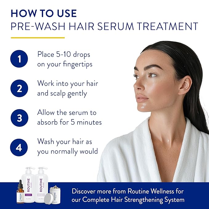 Routine Wellness Advanced Hair Serum - Nourishing Scalp Treatment for Enhanced Hair Support with Natural Oils, Ideal for Men & Women - 30ml (Pack of 3)
