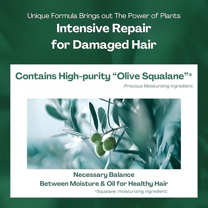 Organic Hair Oil for Frizzy, Damaged, Dry Hair Women & Men, Natural Scalp & Hair Oil Spray with Micro-Protein & Plant Extracts, Hair Care from Japan, DAMAGE CARE, Iris & Berry, 2.7 Fl Oz
