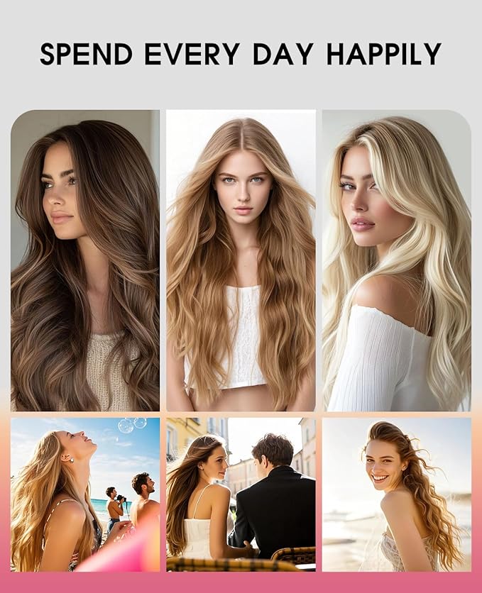 Youngsmile Balayage Clip in Hair Extensions Human Hair, Silky Straight Real Human Hair Clip in Extensions, Balayage Brown to Light Brown Mix Light Blonde, 120 Grams 16 Inch 7Pcs (CLIP#3/8/22-16Inch)