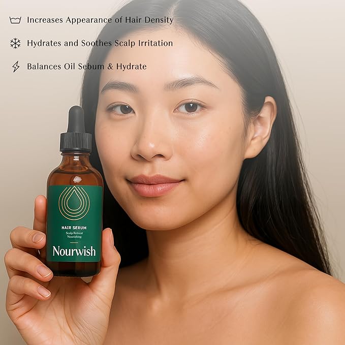 Hair Serum | Asian Haircare Hydrates & Supports Thicker & Stronger Hair | Rosemary, Niacinamide, Peppermint Oil | (Korean, Japanese) Hair Support (59ml)