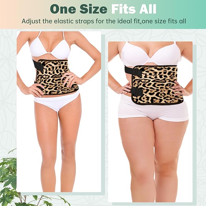Castor Oil Pack Wrap for Stomach, Castor Oil Packs for Waist, Reusable Castor Oil Pack Kit Organic Cotton Adjustable Castor Oil Wrap Compress Pads for Entire Body, Machine Washable Anti Oil Leak