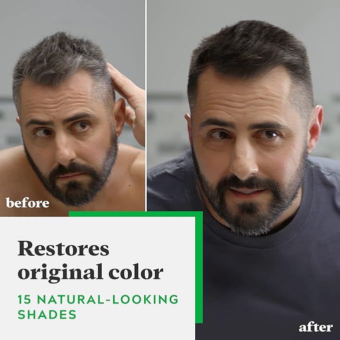 Just For Men Shampoo-In Color (Formerly Original Formula), Mens Hair Color with Keratin and Vitamin E for Stronger Hair - Darkest Brown, H-50, Pack of 1