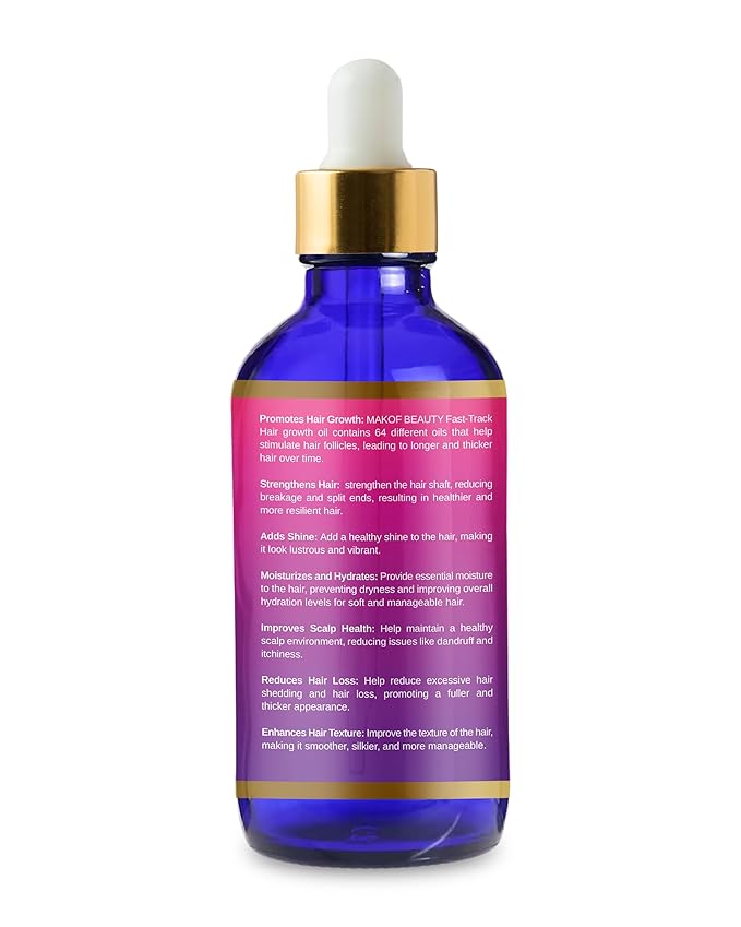 Hair Growth Mixture, Fast Track Hair Oil (34 in 1) for rapid growth, Moisturizer, restore scalp, blend of exotic oils and rare botanical extracts. For all hair types. 2 fl oz