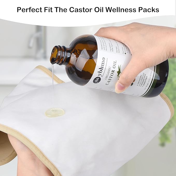 Cold Pressed Castor Oil Organic Glass Bottle(16 Fl Oz),100% Pure ,Hexane Free for Hair Growth & Care, Castor oil pack & Moisturize Body Skin