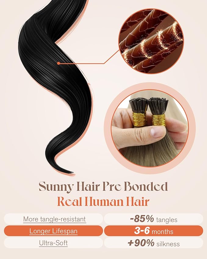 Sunny Hair I Tip Hair Extensions Real Human Hair 20inch Itip Human Hair Extensions Blonde Balayage Tip Hair Extensions Real Human Hair Fit Any Occasion 50g