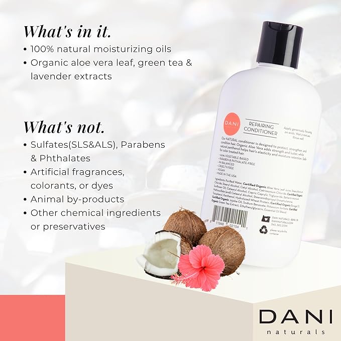 Naturals Conditioner – Coconut Hibiscus, Strengthening & Hydrating for Dry or Damaged Hair, Lightweight & Nourishing, Vegan & Color-Safe, 12 oz