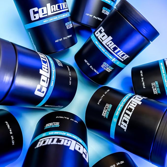 Max Control Hair Gel for Men, Alcohol-Free, Strong Hold Styling Gel, Natural Extracts for Long-Lasting Hold and Shine, Slick Back Hair Style 8 oz