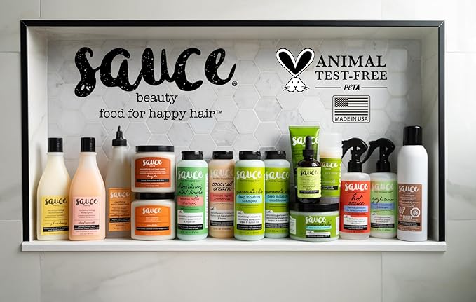 SAUCE BEAUTY Shampoo, Island Marinade Moisturizing Shampoo (10 Fl Oz) Anti Frizz Jamaican Black Castor Oil for Fine, Frizzy, Dry & Damaged Hair, Improves Hair Shine, Sulfate & Paraben-Free