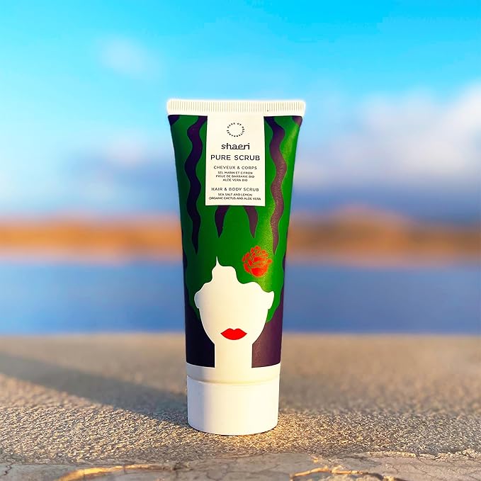 Pure Scrub - Dandruff Shampoo and Scalp Scrubber - Natural Dandruff Formula with Prickly Pear, Aloe Vera, Sea Salt, and Lemon Oil - 3.38 oz