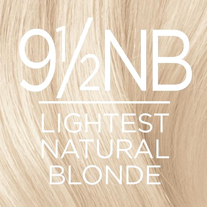 L'Oreal Paris Excellence Creme Permanent Triple Care Hair Color, 9.5NB Lightest Natural Blonde, Gray Coverage For Up to 8 Weeks, All Hair Types, Pack of 1
