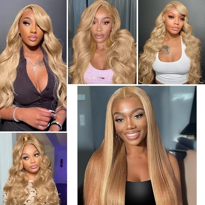 #22 Blonde Bundles Human Hair Straight Bundles 14 16 18 Inch Human Hair Weave 3 Bundle Unprocessed Brazilian Virgin Hair Ash Blonde Straight Human Hair Extensions 50 Grams/Bundle