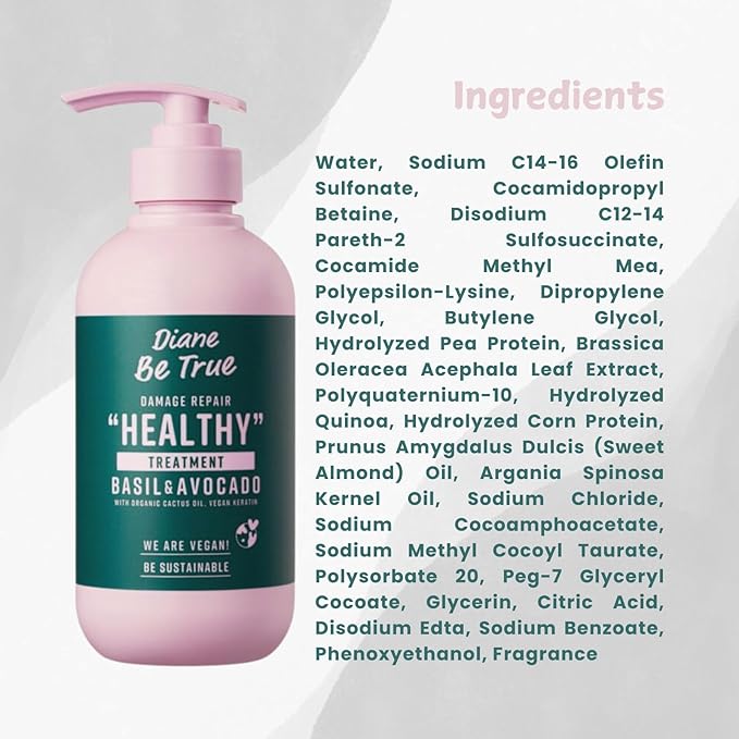 Moist Diane Repair Shampoo for Damaged Hair | Plant Based Keratin with Avocado and Prickly Pear Oils | Repairing Shampoo for Women | Sulfate Free Natural Shampoo | 16.9 oz