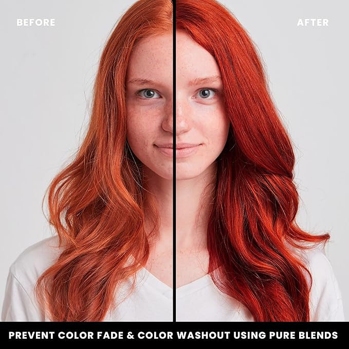 Red Hydrating Color Depositing Shampoo - Brighten & Tone Semi-Permanent Dye for Faded Color-Treated Hair, Prevents Fade & Extends Color Service - 33.8 Oz.